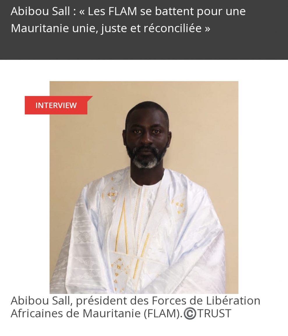 Abibou Sall : « Les FLAM se battent pour une Mauritanie unie, juste et réconciliée »
